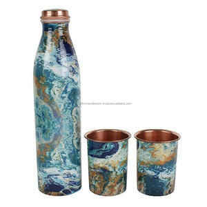 Logo Printed Copper Water Bottle <b>With</b> <b>LID</b> Trending Personalized Drinkware Meeting Water Bottles Top Grading Reusable Quality - Product Image 1