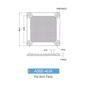 Filtro DE VENTILADOR DE METAL STK, pieza de ventilación de para ventiladores de 6cm, uso en planta de fabricación - Product Image 2