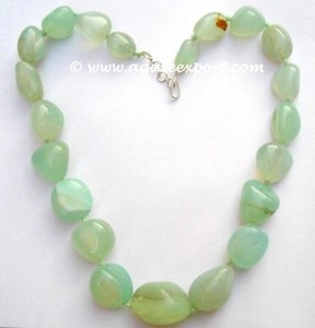 Collar de piedra caída facetada de ónix verde - Product Image 5