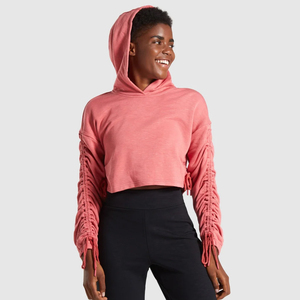 High Quality Blank Customized Logo Long Sleeve Crop <b>Top</b> Hoodie Women Cotton Casual Hoodies for Women - Product Image 6