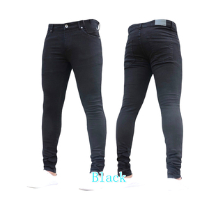 Pantalones vaqueros de estilo popular con etiqueta personalizada, Jeans de secado rápido de color, diseño clásico, servicio OEM, informales - Product Image 4