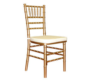 เก้าอี้ chiavari เหล็กทองสำหรับใช้ในโรงแรม - Product Image 1