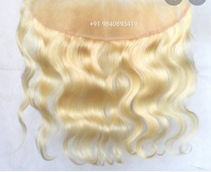 Haute Qualité 613 Blonde Remy Cheveux Bundles Indien Lâche Vague Profonde Dentelle Perruques Style Doux et Naturel - Product Image 2