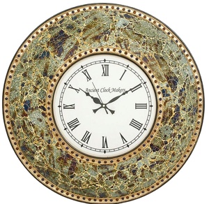 Reloj de pared de cristal con diseño personalizado para decoración del hogar, mosaico de lujo Premium - Product Image 1