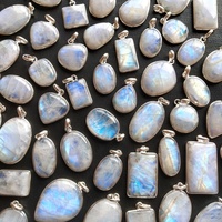 Collier pendentif en pierre de lune de haute qualité plaqué or/argent, bijoux tendance, pierres précieuses en vrac, vente en gros