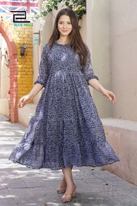 Ensemble Kurta en rayonne imprimée Kurti avec Dupatta pour toutes les occasions, robes de mariée indiennes pour femmes - Product Image 4