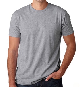 T-shirt manches courtes pour hommes, t-shirts rouges solides en coton polyester - Product Image 6
