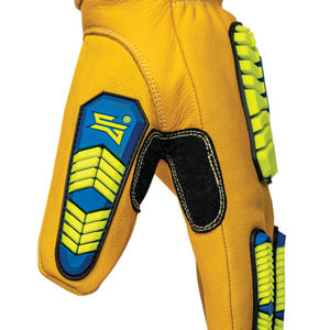 Gant de travail en cuir de chèvre jaune, excellente Protection des poignets, 1 pièce - Product Image 4