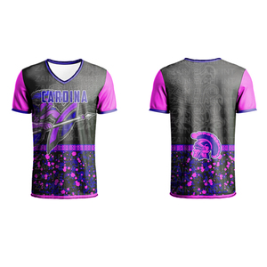 Marque personnalisée à séchage rapide col en V Sports Gym MMA Gym T-Shirt hommes Fitness entraînement manches courtes sublimation graphique course boxe - Product Image 5