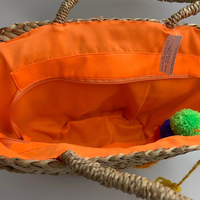 Sacs fourre-tout de plage en paille tressée pour femmes, doublure en lin, logo personnalisé, collection été 2022, vente en gros, Phoenix Fashion