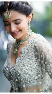 -- NEW-STYLISH---HEAVY--BRIDAL--KOTI กับ LEHENGA-ชุด-กับ-ประดับในงานหินลูกปัดแก้วคริสตัลสำหรับงานแต่งงาน = 2021 -- - Product Image 3