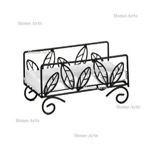 Soporte de pañuelos de hierro de color negro hecho a mano con servilletero de forma personalizada de calidad superior al precio más barato - Product Image 1