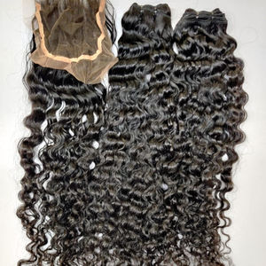 MAQUETA DE PELO DE MUESTRA GRATUITA PELO CRUDO Vendedor al por mayor 100% Cutícula alineada Virgen Raw Indian Hair Human Long Mink Straight Curly Wav - Product Image 1