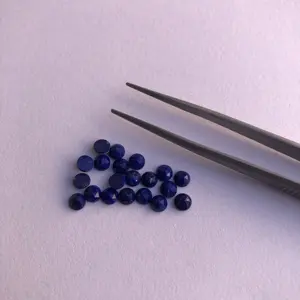 6毫米天然青金石圆形玫瑰切割凸圆形宝石，用于珠宝镶嵌，出厂价格从制造商商店在线2023