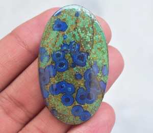 Gema suelta de azurita malaquita crisocola, lote al por mayor de cabujones de crisocola, malaquita rara - Product Image 3