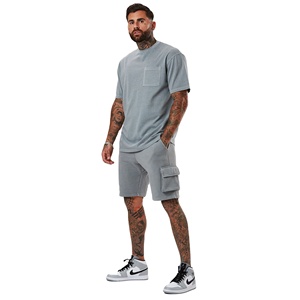 เสื้อยืดผ้าแบบกำหนดเองและชุดวิ่งสั้นฤดูร้อนชุดสั้นพร้อมโลโก้ของตัวเอง - Product Image 1