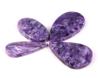 Vente en gros de cabochons en charoïte violette naturelle Anamemporium, 2g-20g, formes variées, polis pour la fabrication de bijoux