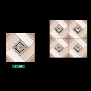 Baldosas decorativas de porcelana con diseño de bloque de doble color blanco y gris 40x40cm - Product Image 3