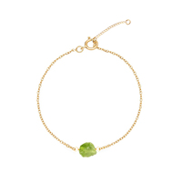 Bracelet à breloques en argent sterling avec pierre précieuse citrine brute, plaqué or et rhodium, bijou pierre de naissance, cadeau familial pour les occasions festives