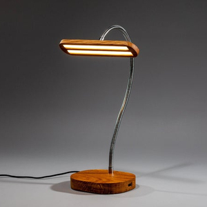 Wooden <b>Desk</b> LED Table Lamp Minimalist Design Modern Interior Decor Home Office Lighting Rectangle Shape Indoor Use - Product Image 1