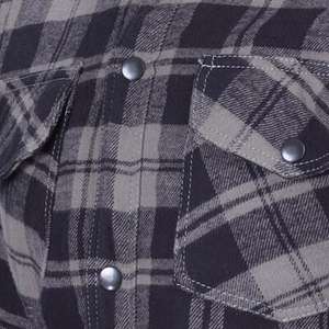 Camisa de motorista para hombre, camisa de manga larga de franela suave blindada para montar en moto - Product Image 4