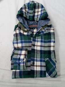 Lote de ropa de Bangladesh con etiquetas de marca, camisas de manga larga con botones y capucha a cuadros para hombre, ropa de abrigo, camisas de viaje - Product Image 5