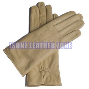 Gants de mode pour femmes, style uni, pour l'extérieur, toutes saisons, couleur beige crème, en peau d'agneau/de cerf, doux, pour la vie quotidienne - Vente chaude - Product Image 5
