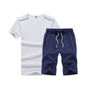 Ensemble t-shirt et short pour hommes T-shirt et short en gros avec logo personnalisé Couleur Motif animal Respirant Fabriqué en polyester/coton - Product Image 2