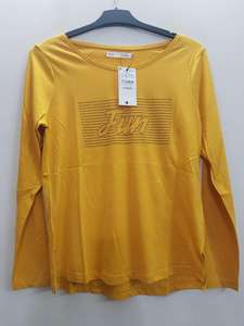 T-shirts pour femmes, manches longues, col rond, décontractés, en coton, teints en pièce, tenues d'automne, de qualité supérieure, écologiques, de marque - Product Image 5