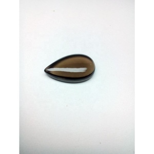 High Quality Natural Smoky Quartz <b>Gems</b> 25*15mm Flat Pear Smooth Cabochon Heat Treated Loose Gemstones at Wholesale Price - Product Image 2