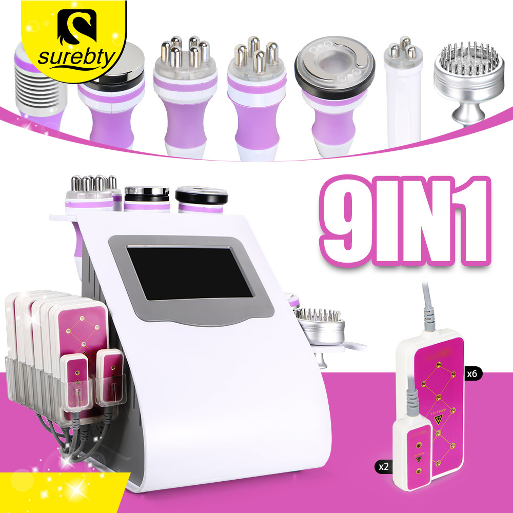 Кавитация 9 в 1 RF машина для похудения вакуумная терапия коррекция фигуры липолизер для кавитационная машина для уменьшения жира портативное похудение