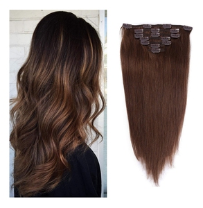 Extensiones de Cabello Virgen Vietnamita de Lujo, 100 Gramos, con Clip, Cutículas Alineadas, Color Ombre Decolorado, 22-24 Pulgadas - Product Image 4