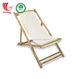 Bamboo Wooden Outdoor Folding Beach Chair, Camping Chair, Lounge Chair Wholesale