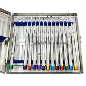 Elevadores de raíces dentales con logotipo personalizado, instrumento Dental de acero inoxidable CE, PDL, implante de luxación, herramienta de puntas precisos quirúrgicas, 13 Uds. - Product Image 1