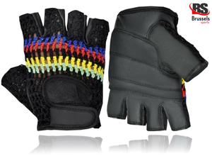 Guantes de Ciclismo de cuero Real, protectores de manos de medio dedo para bicicleta, acolchados - Product Image 2