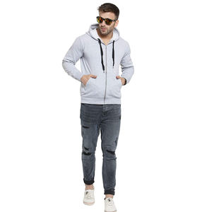 Ventes en gros de sweats à capuche d'hiver de haute qualité en molleton 100% coton avec fermeture éclair intégrale, logo personnalisé brodé, noir, service OEM - Product Image 6