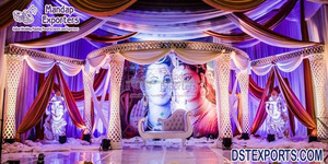 Centre de mariage indien, Mandap, colonne en cristal, élégant, pour cérémonie, mariage, cristal, malaisien - Product Image 5