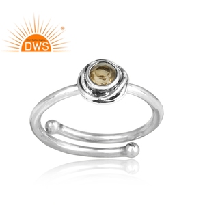Bague enveloppée en Citrine jaune naturelle, pierre précieuse naturelle, argent Sterling 925, fabrication de bijoux - Product Image 2