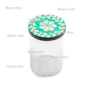 Acrylic <b>Sweets</b> Jar With Mother Of Pearl Lid Unique Design Round Shape <b>Sweet</b> Dry Fruits Storage <b>Box</b> By Home Arts - Product Image 5