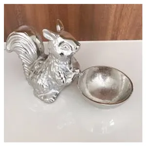 Bol décoratif en argent sur mesure pour Fruits secs, écureuil, noix, pour la maison, les hôtels et le Restaurant - Product Image 1
