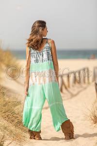 Dernier produit combinaison pour les vacances d'été Design Tie Dye tissu rayonne une Plus grande taille avec poches combinaison dames - Product Image 3