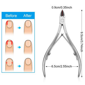 Pinza para cutículas, instrumentos de belleza para manicura, doble resorte, cortador de cutículas de acero inoxidable - Product Image 4