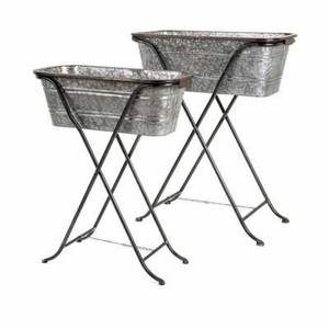 Pot de jardin décoratif de conception moderne, planteur d'extérieur avec support en bois, Design de luxe personnalisé - Product Image 1