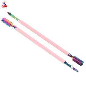 Pousse-cuticules professionnel en acier inoxydable à double extrémité, grattoir nettoyeur pour manucure et pédicure - Product Image 3