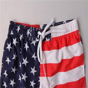 Wholesale stock beach shorts polyester men running shorts mesh lining shorts for men with letter printing for promotion - Product Image 3
