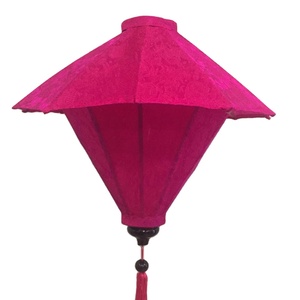 Lanterne en bambou artisanale du Vietnam, en satin, pour restaurant, fête, décoration de mariage, à suspendre, avec housse en tissu de soie DIY, colorée, vente en gros, exportation - Product Image 4