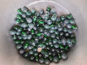 Handcrafted Exquisite Yellow Oval Sliced <b>Glass</b> <b>Beads</b> Handblown with Latest Design for <b>Lampwork</b> & <b>Crystal</b> Art - Product Image 2