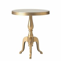 Table d'appoint ronde de luxe personnalisée de qualité supérieure Tables basses gigognes en marbre blanc doré Décoration de la maison moderne Matériau en fer