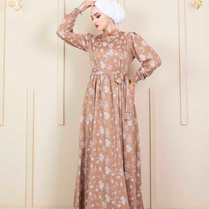 <span class=keywords><strong>Bella</strong></span> tunica di lino semplice da donna musulmana di alta qualità abbigliamento islamico modesto abito Abaya Hijab abiti tradizionali turchi - Product Image 3