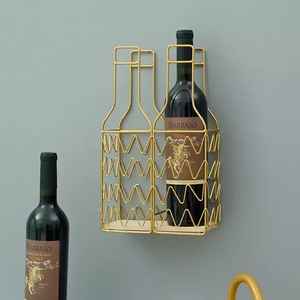 CREATIVE MODERN WALL DECORATION WALL MOUNTED METAL WINE RACK - Product Image 4
